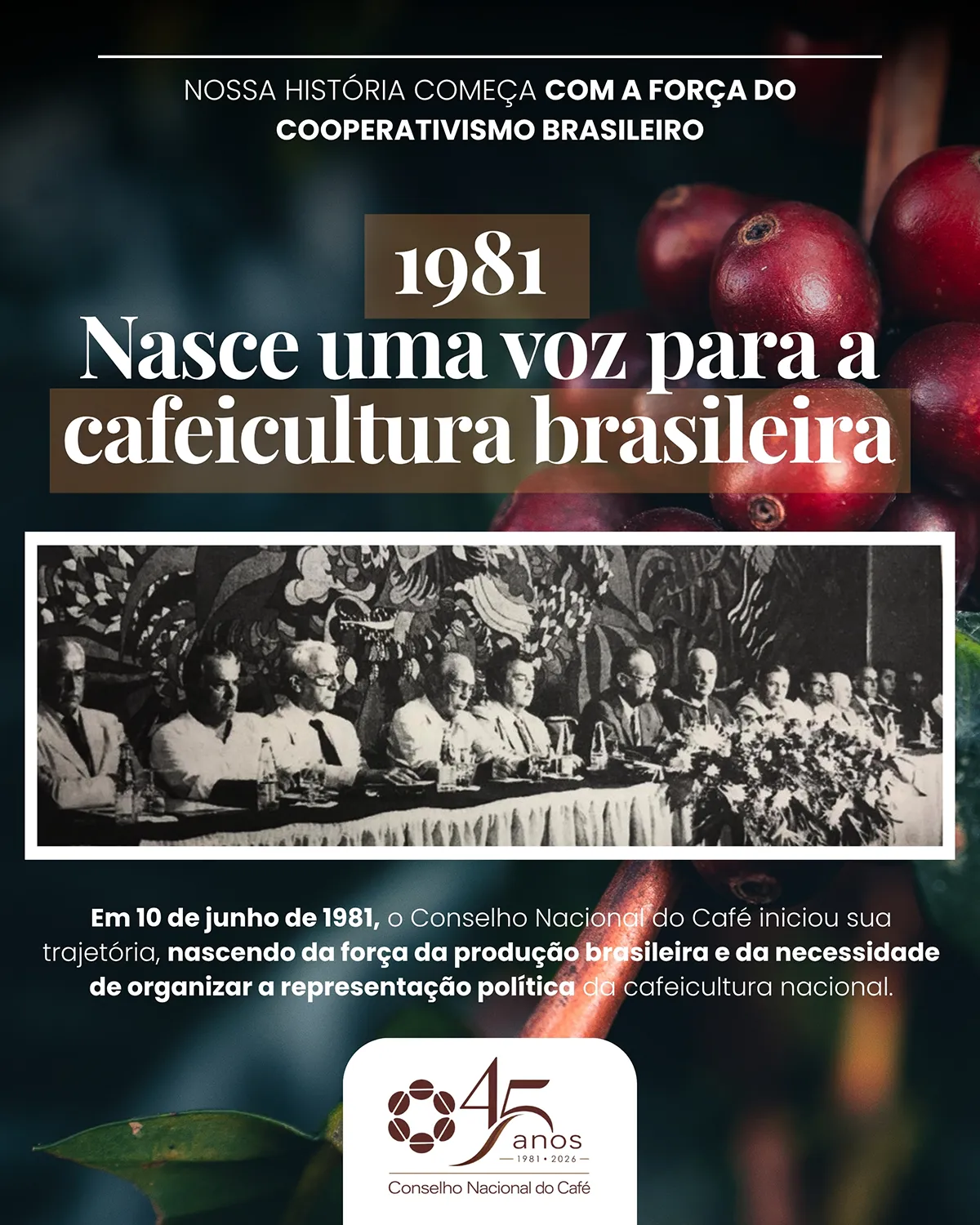 CNC, 45 anos de história, de representatividade e de construção coletiva.