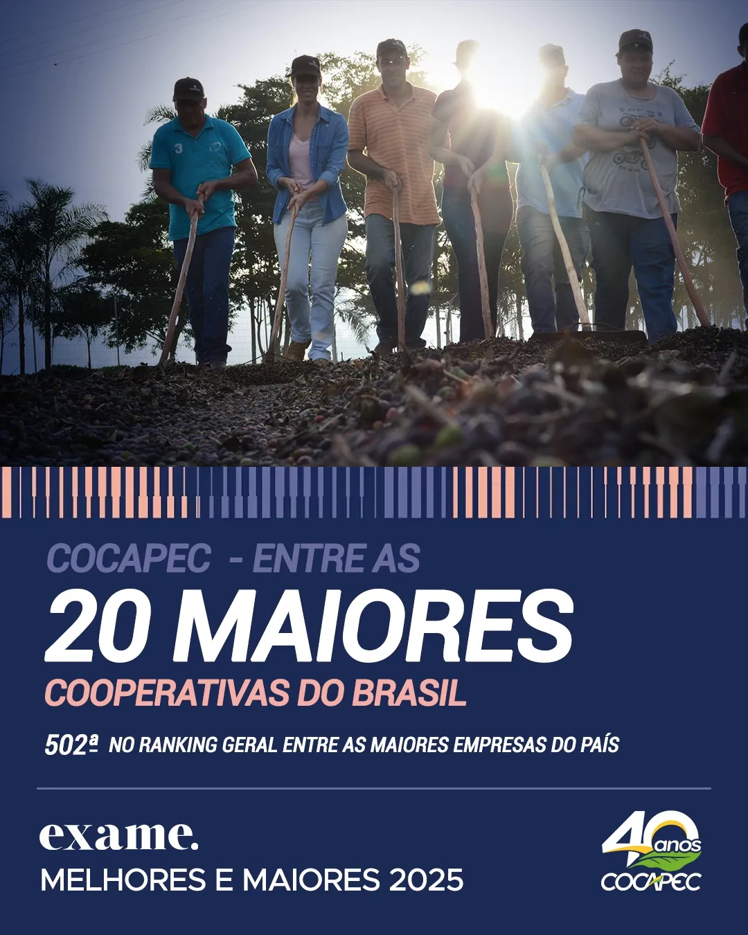 Cocapec se destaca nos rankings nacionais da Exame e Valor 1000