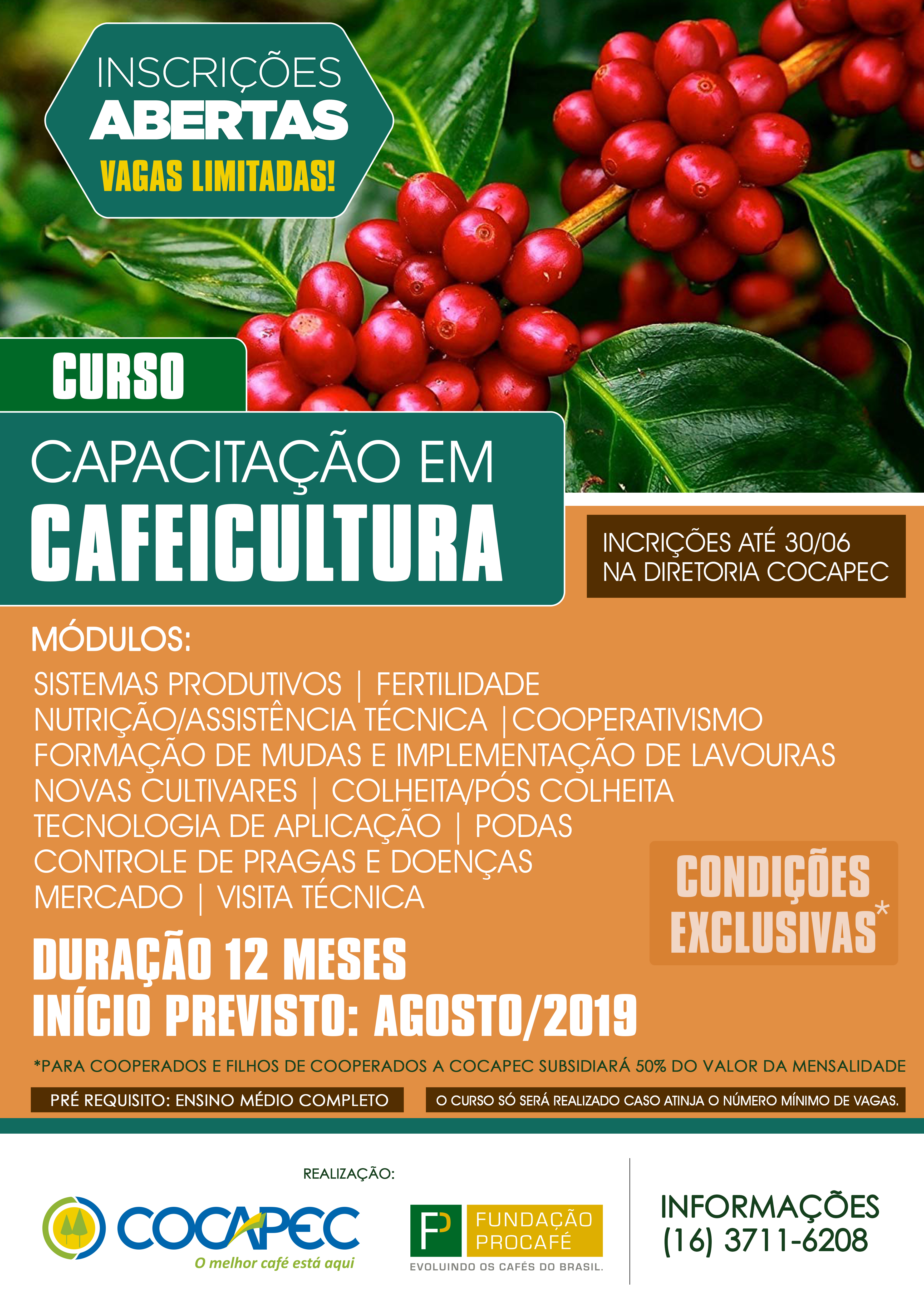 Capacitação em Cafeicultura - Vagas Abertas