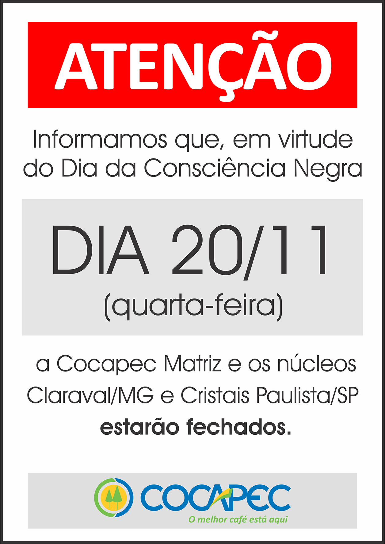 Feriado: veja as unidades que estarão fechadas nesta 4ª