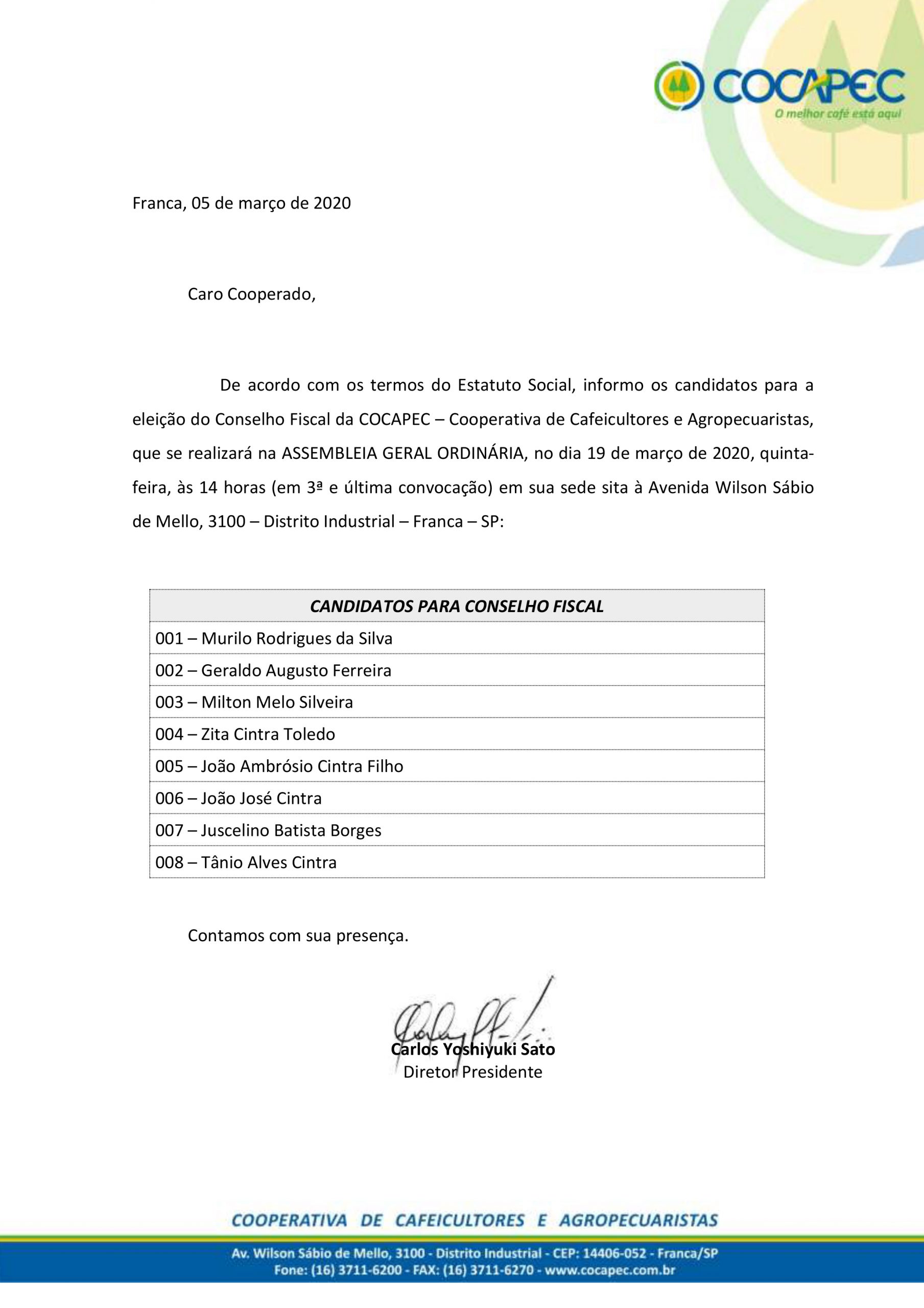 Conheça os candidatos ao Conselho Fiscal