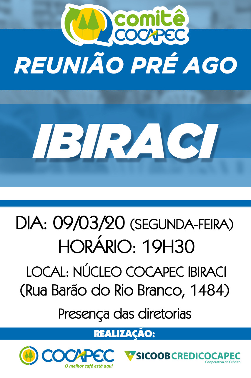 Comitê Pré-AGO acontece 2ª em Ibiraci