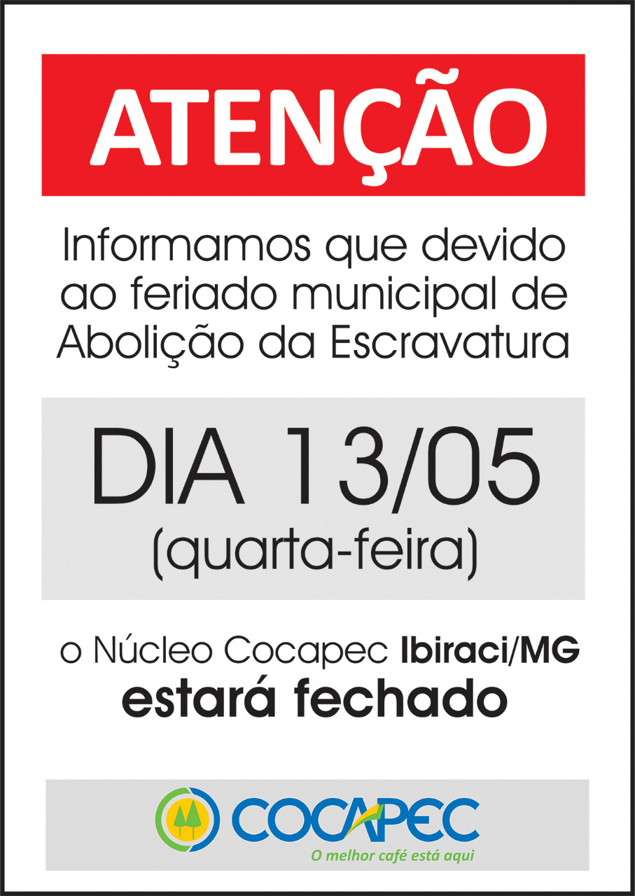 Feriado: Núcleo de Ibiraci estará fechado nesta 4ª