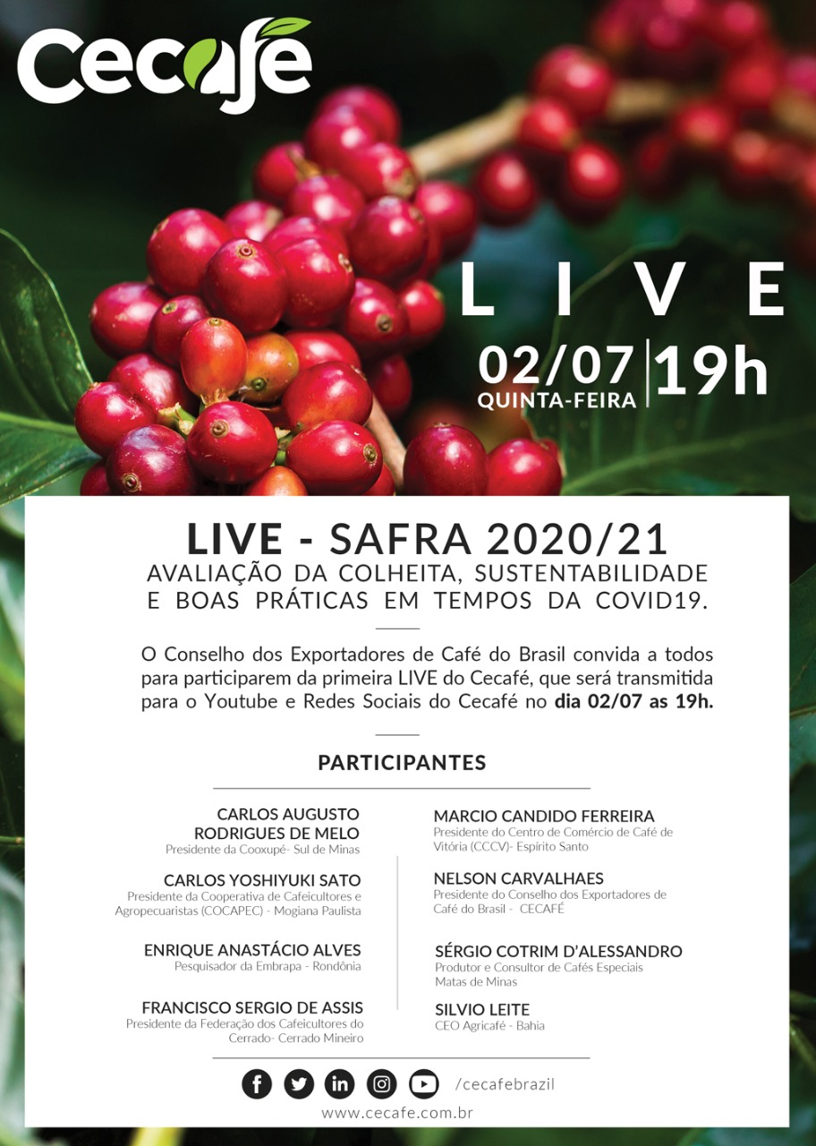 Cocapec participa hoje de Live do Cecafé