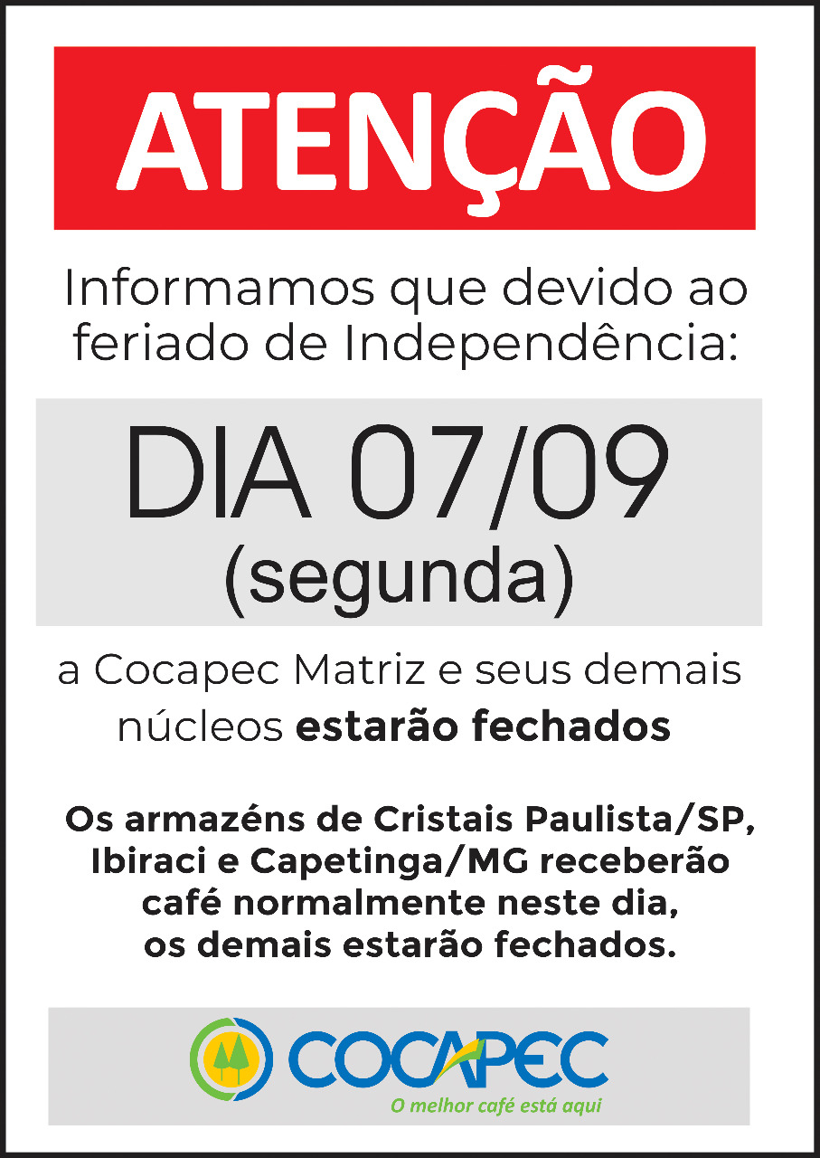 Saiba quais armazéns receberão café no feriado