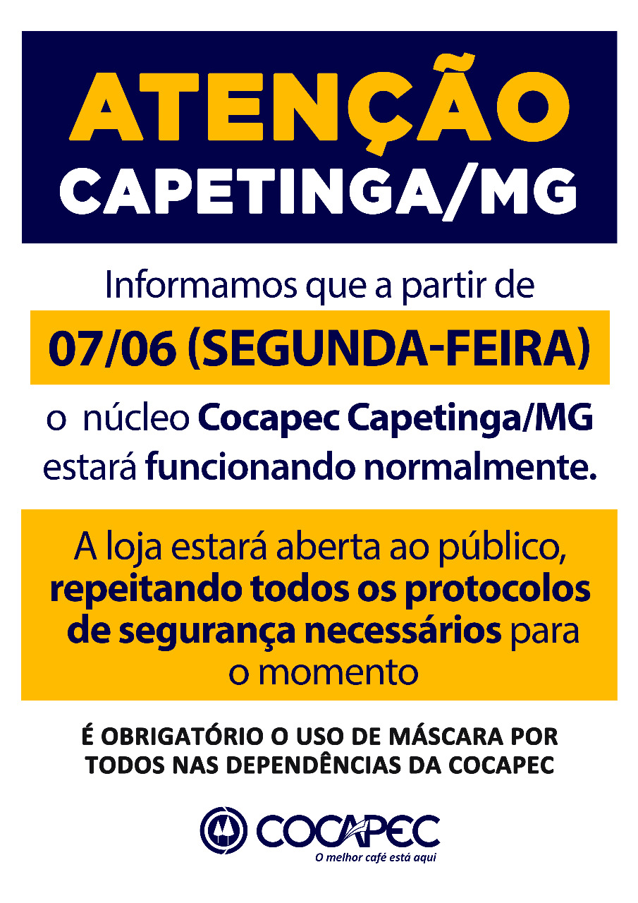 ATENÇÃO: NÚCLEO CAPETINGA/MG