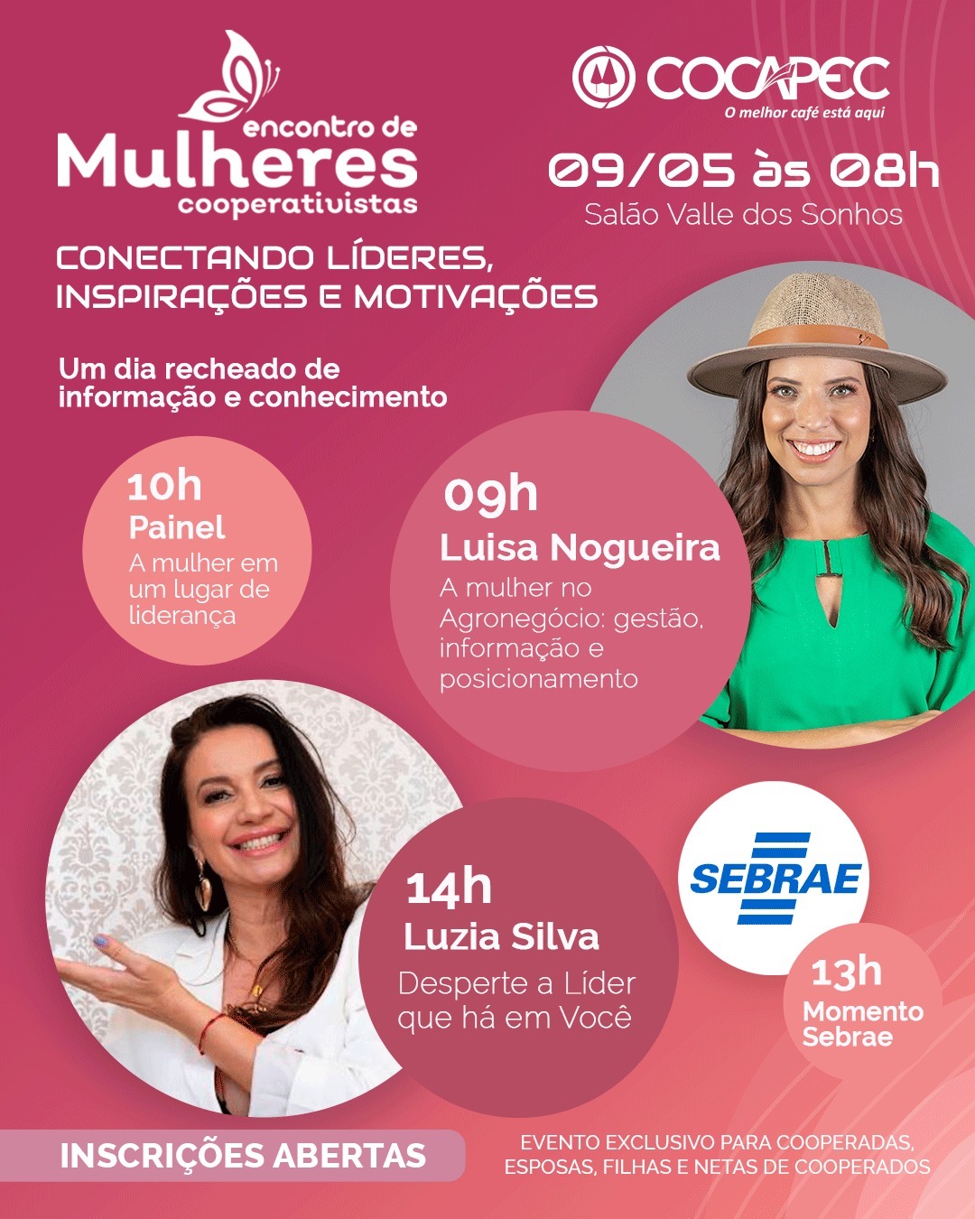 Confira o regulamento da 14ª edição do Encontro de Mulheres Cooperativistas Cocapec