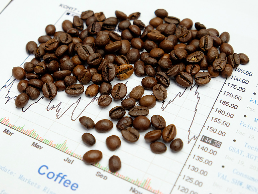 Café: Cotações futuras iniciam sessão desta 2ª feira com leves ganhos em Nova York